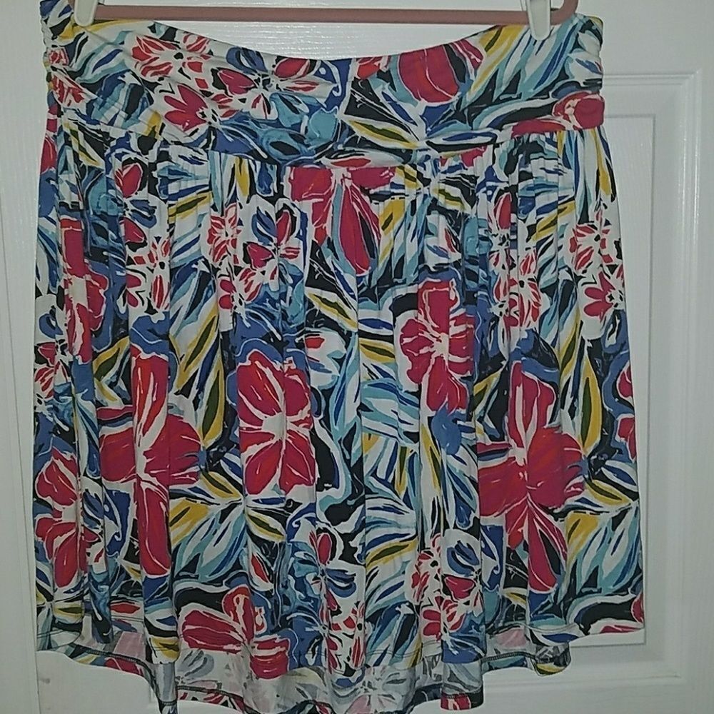 Lane Bryant print hi low Skirt Sz 18/20 NWT